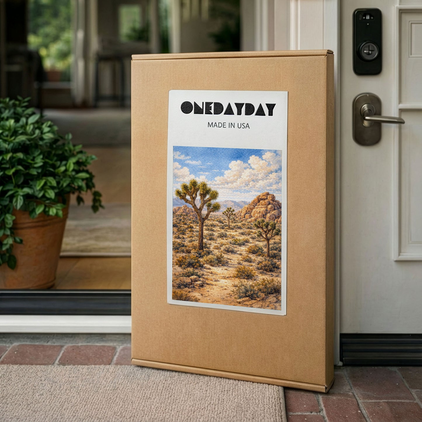Joshua Tree National Park Canvas Art | Desert Landscape with Joshua Trees Wall Art