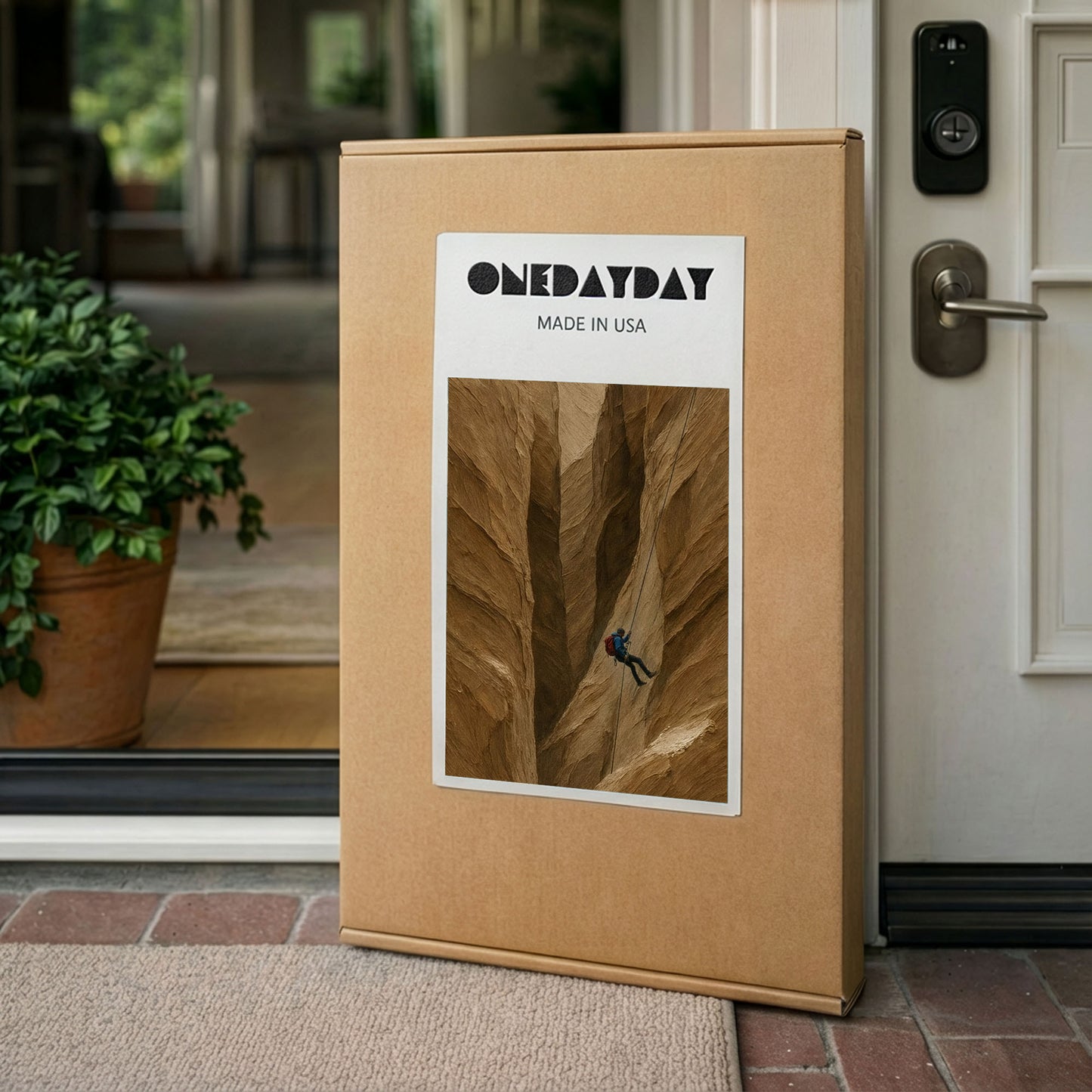 Vertical Silence | Minimalist Climbing Canvas Wall Art