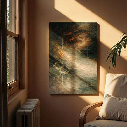 Earthbound Echo – Neutral Abstract Canvas Wall Art