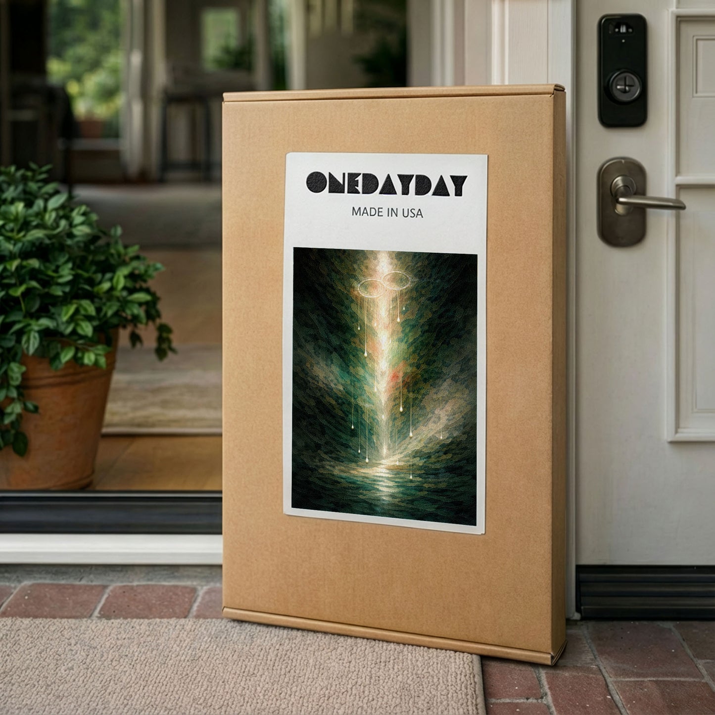 Vertical Lightfall – Vertical Abstract Canvas Wall Art