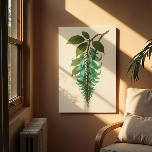 Jade Vine Study – Rare Botanical Illustration Canvas Wall Art