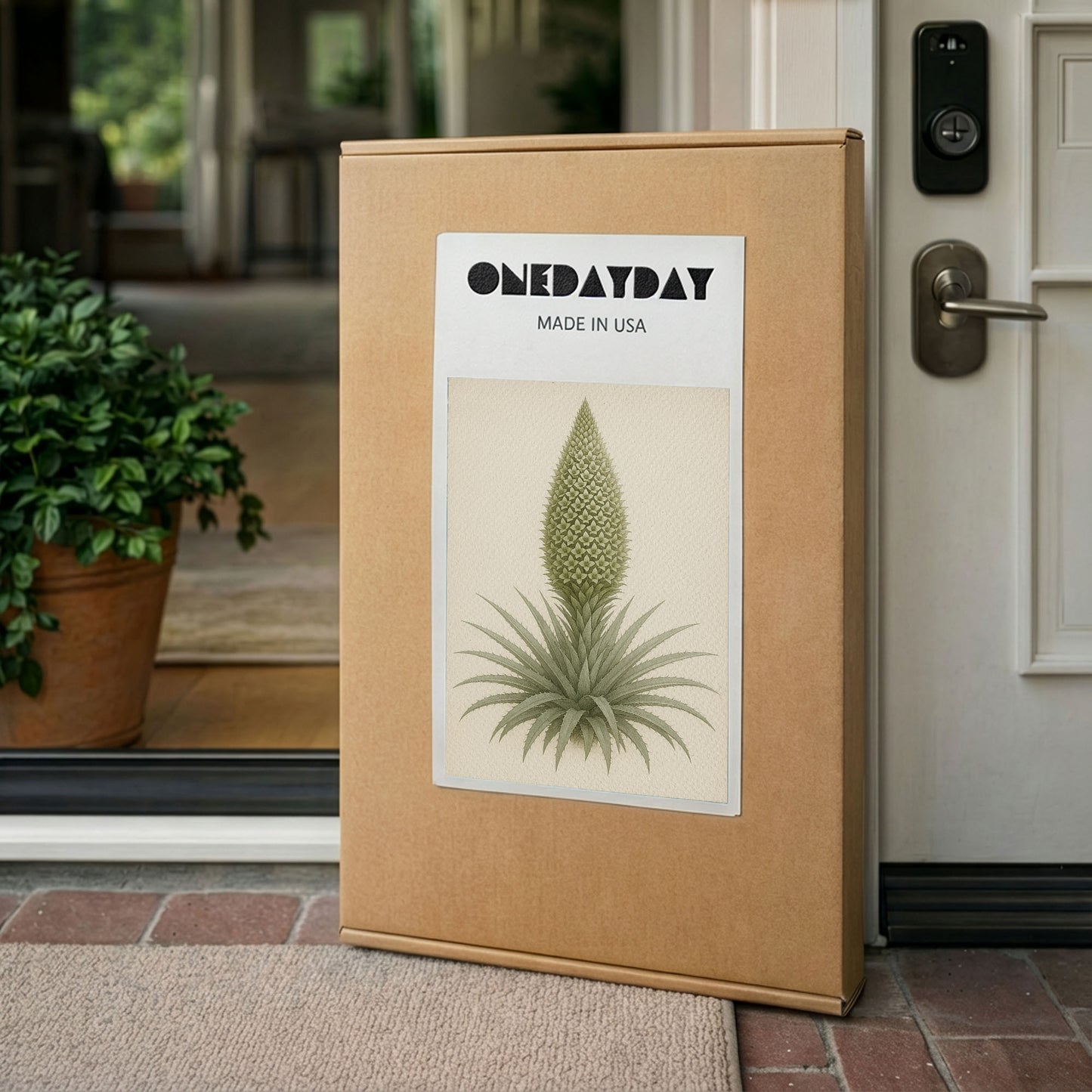 Spiral Rosette Bloom - Botanical Illustration Canvas Wall Art