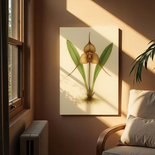 Orchid Form Study - Vintage Botanical Illustration Canvas Art