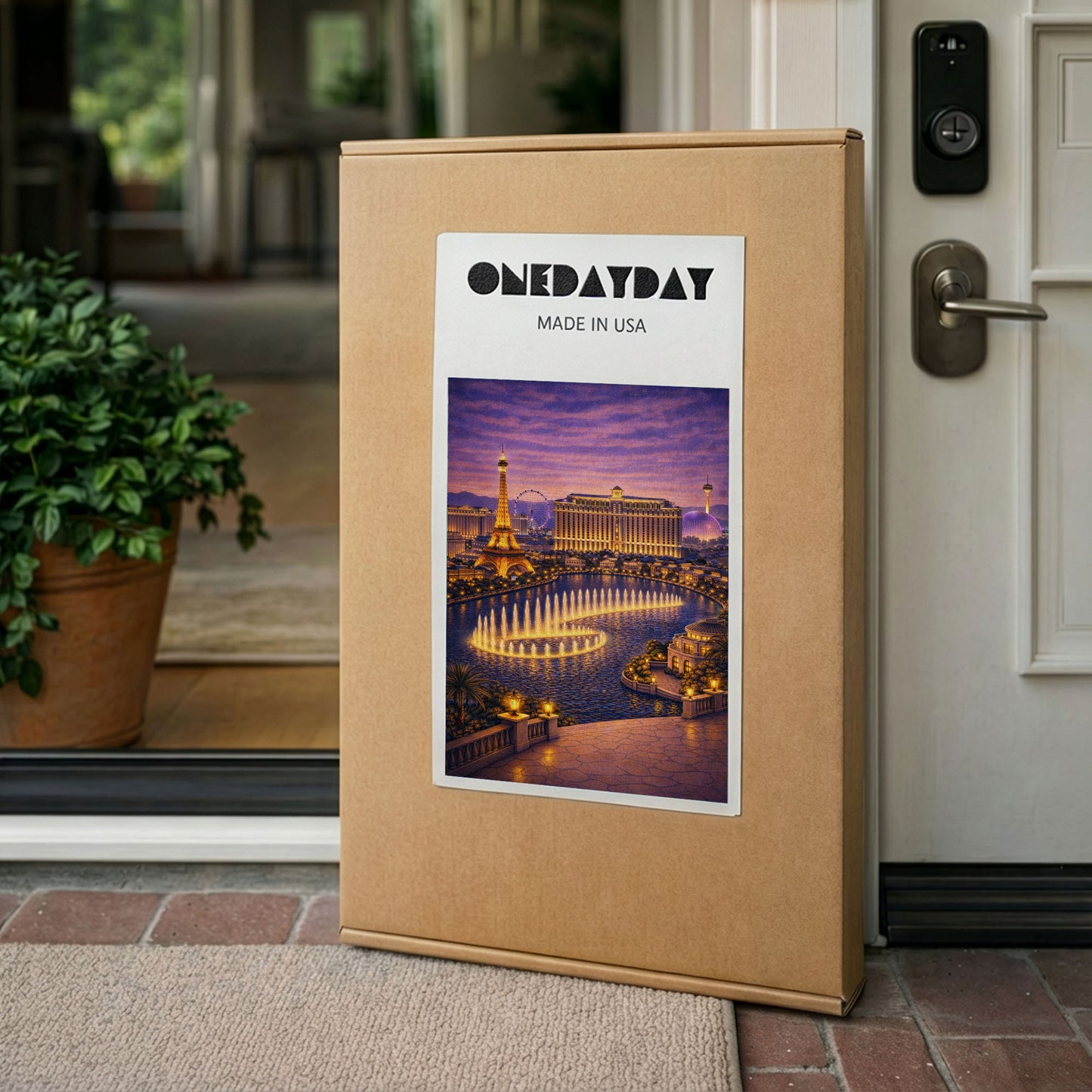 Las Vegas Night Canvas Art | Illuminated Strip Cityscape Wall Decor