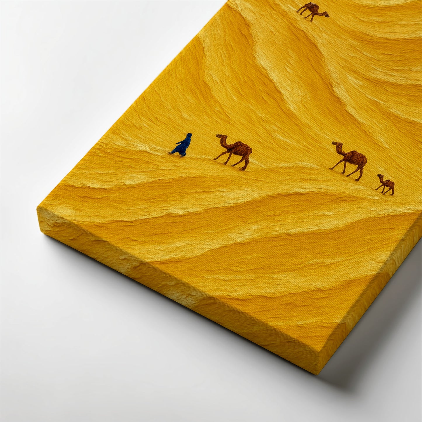 Desert Walk | Minimalist Yellow Landscape Canvas Wall Art