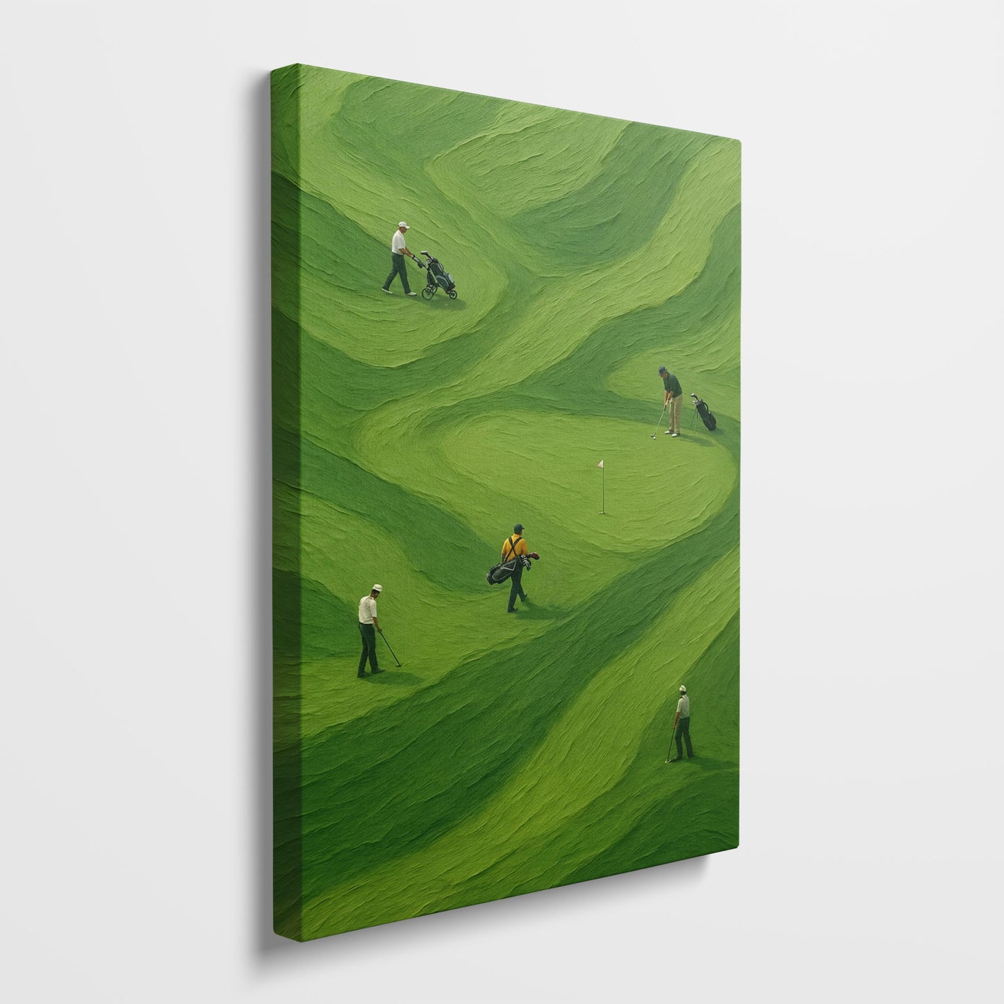 Green Course | Minimalist Golf Landscape Canvas Wall Art