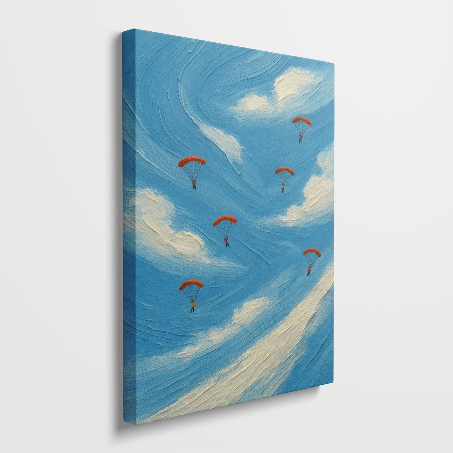 Sky Drift | Minimalist Paragliding Canvas Wall Art