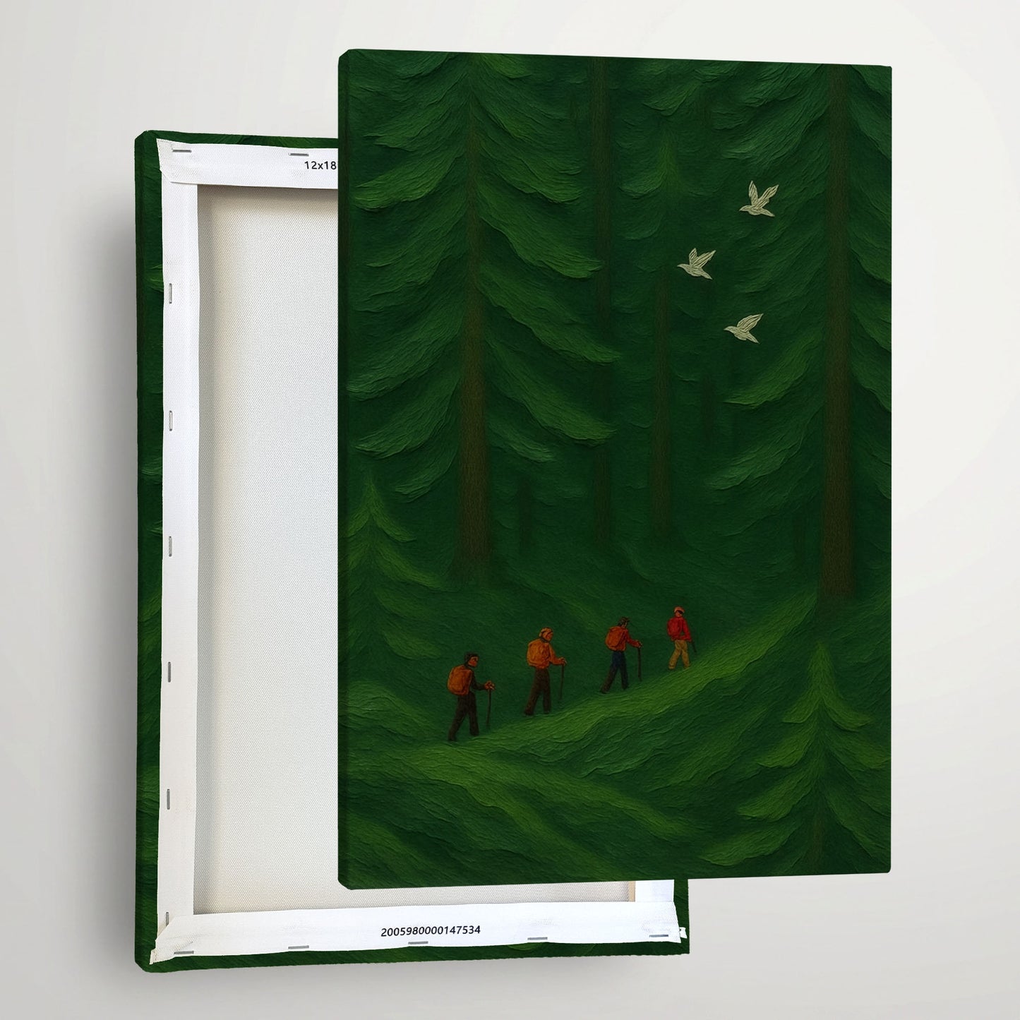 Forest Path | Minimalist Hiking Canvas Wall Art