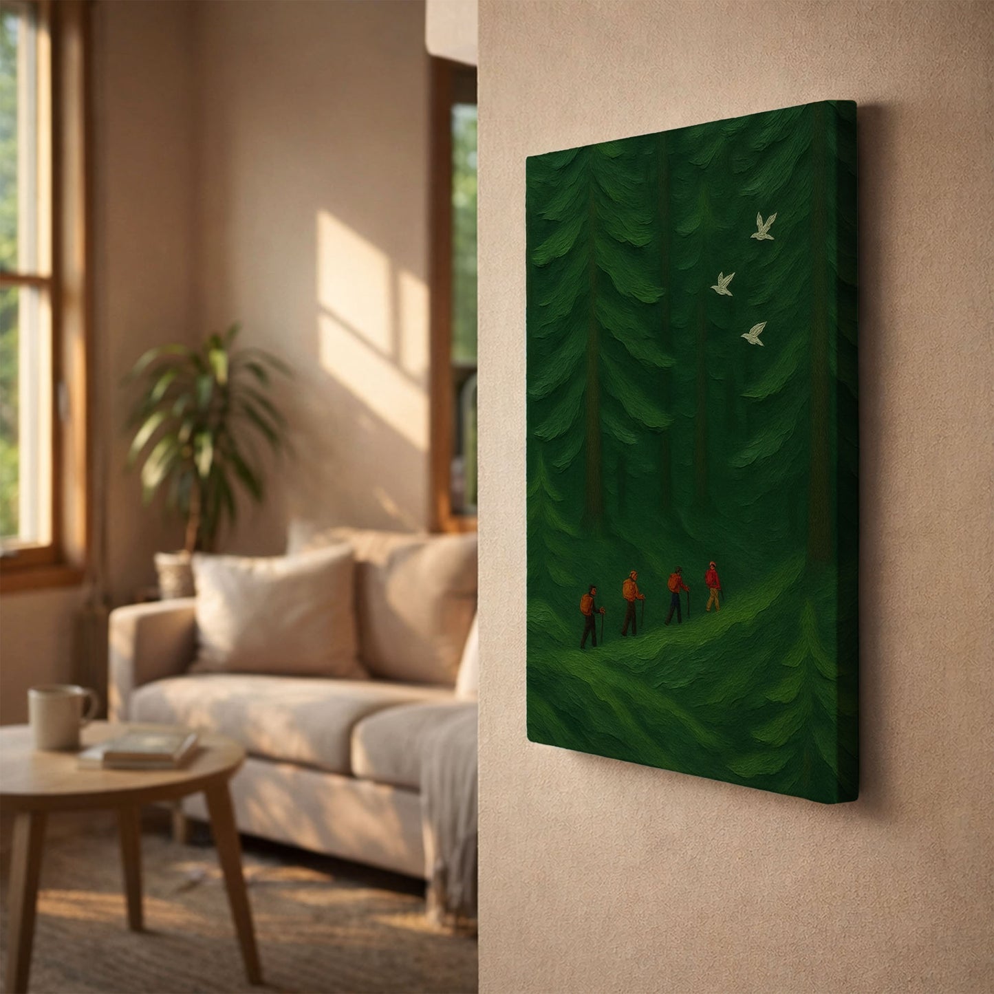Forest Path | Minimalist Hiking Canvas Wall Art