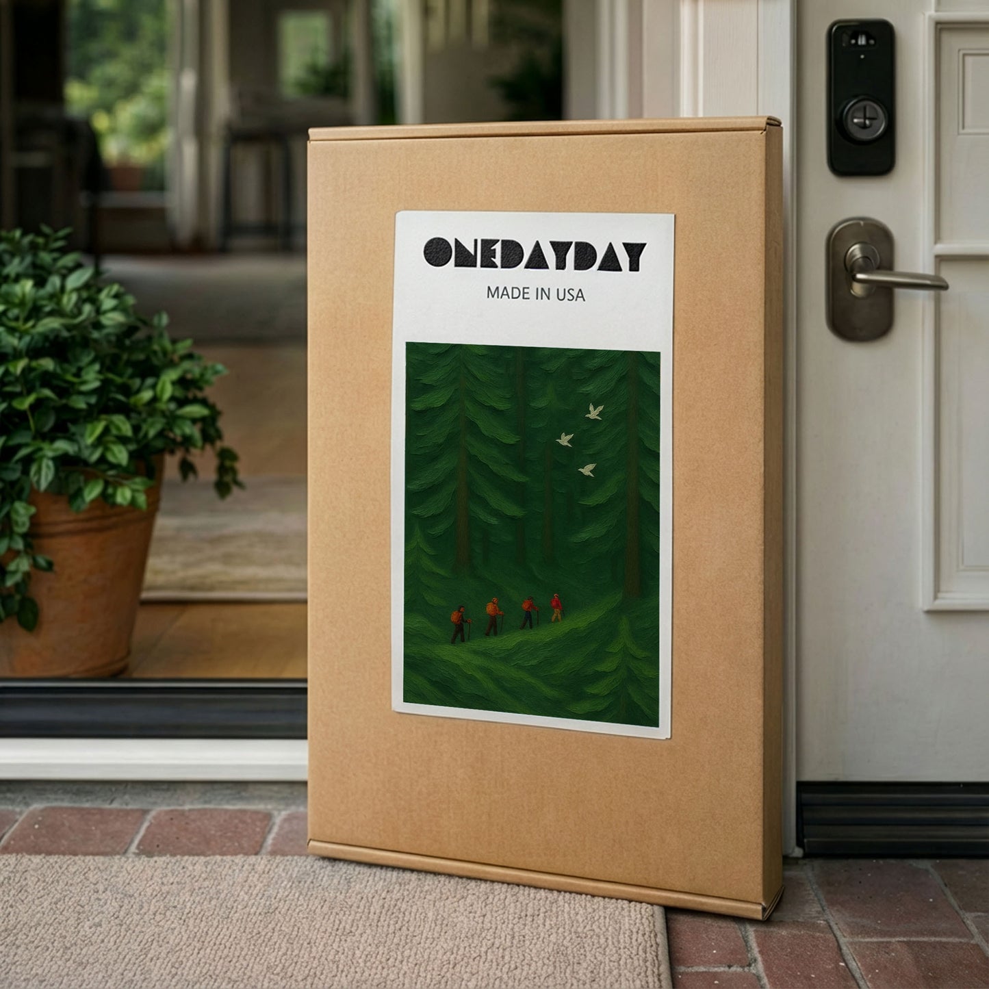 Forest Path | Minimalist Hiking Canvas Wall Art
