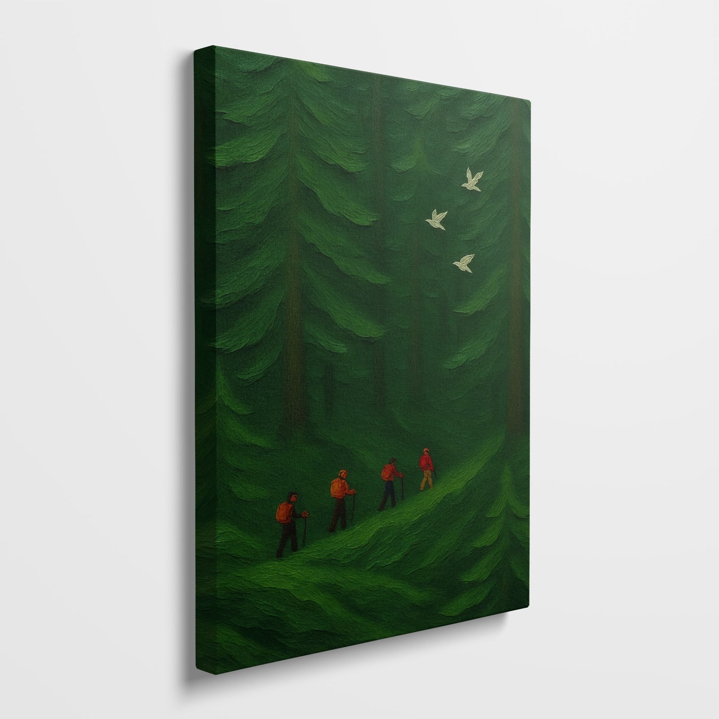Forest Path | Minimalist Hiking Canvas Wall Art