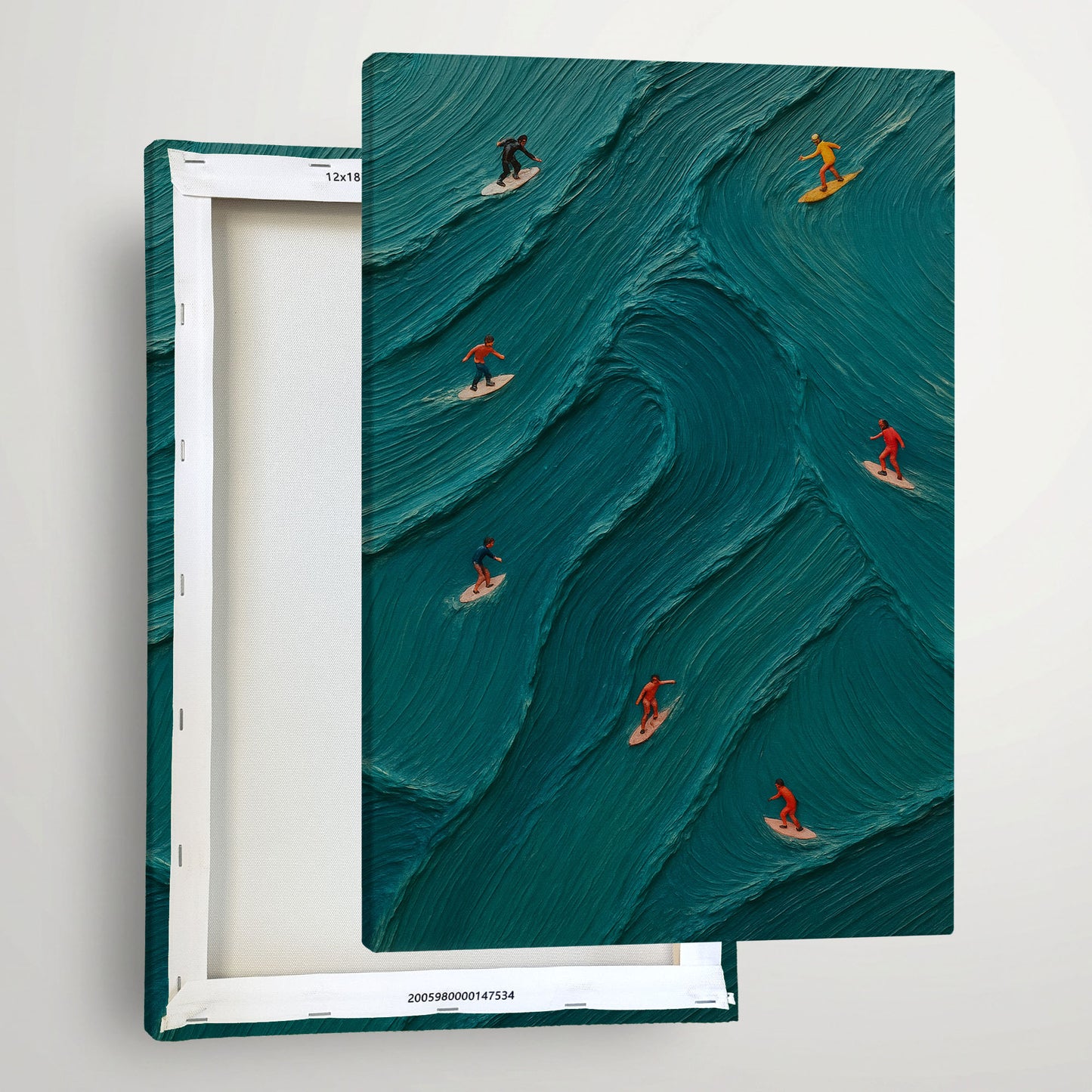 Ocean Flow | Minimalist Surfing Canvas Wall Art