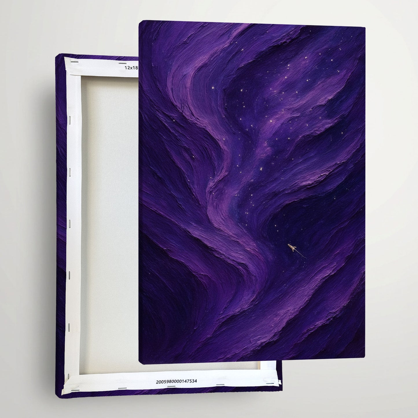 Cosmic Drift | Minimalist Abstract Night Canvas Wall Art