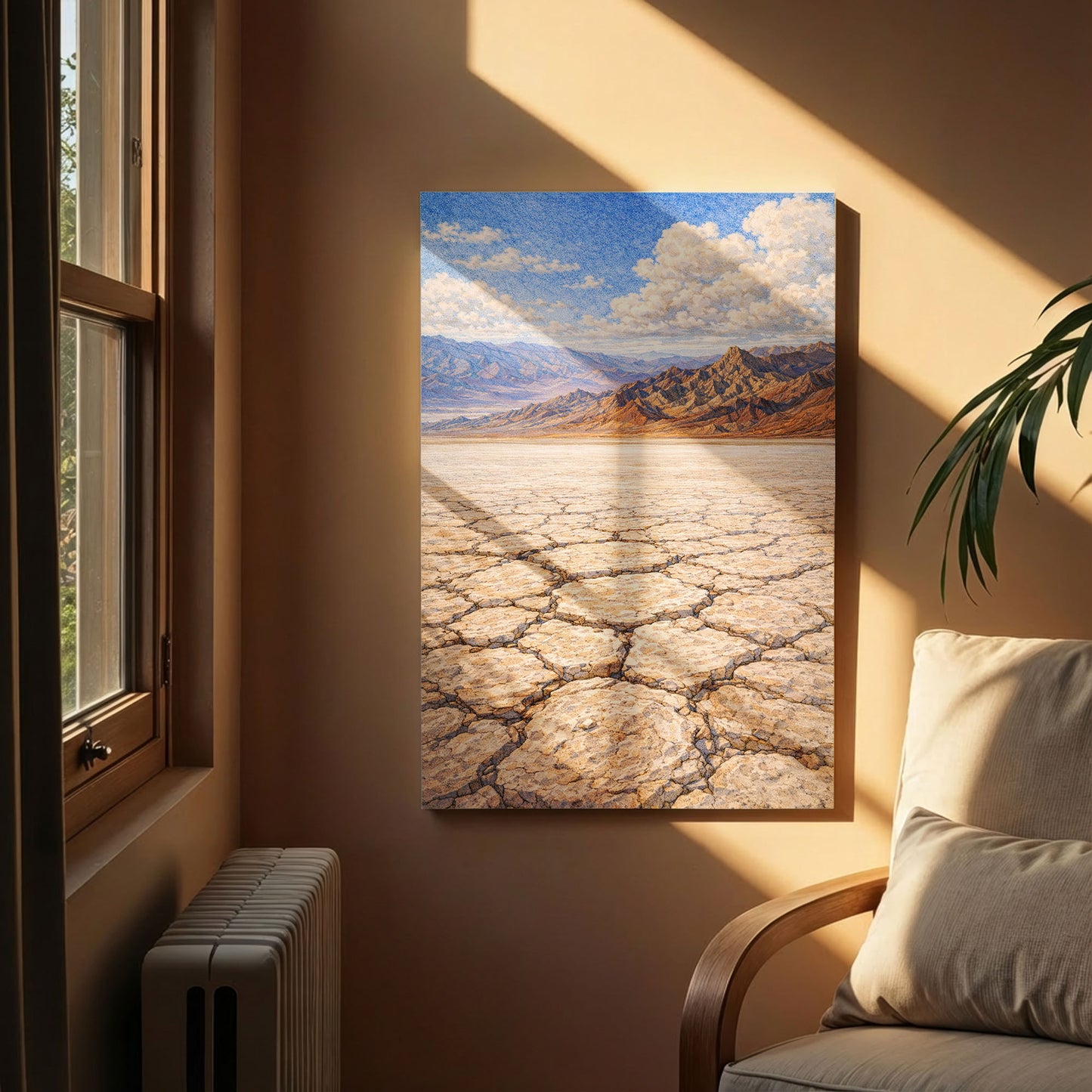 Death Valley Canvas Art | Vast Desert Salt Flat Landscape Wall Art
