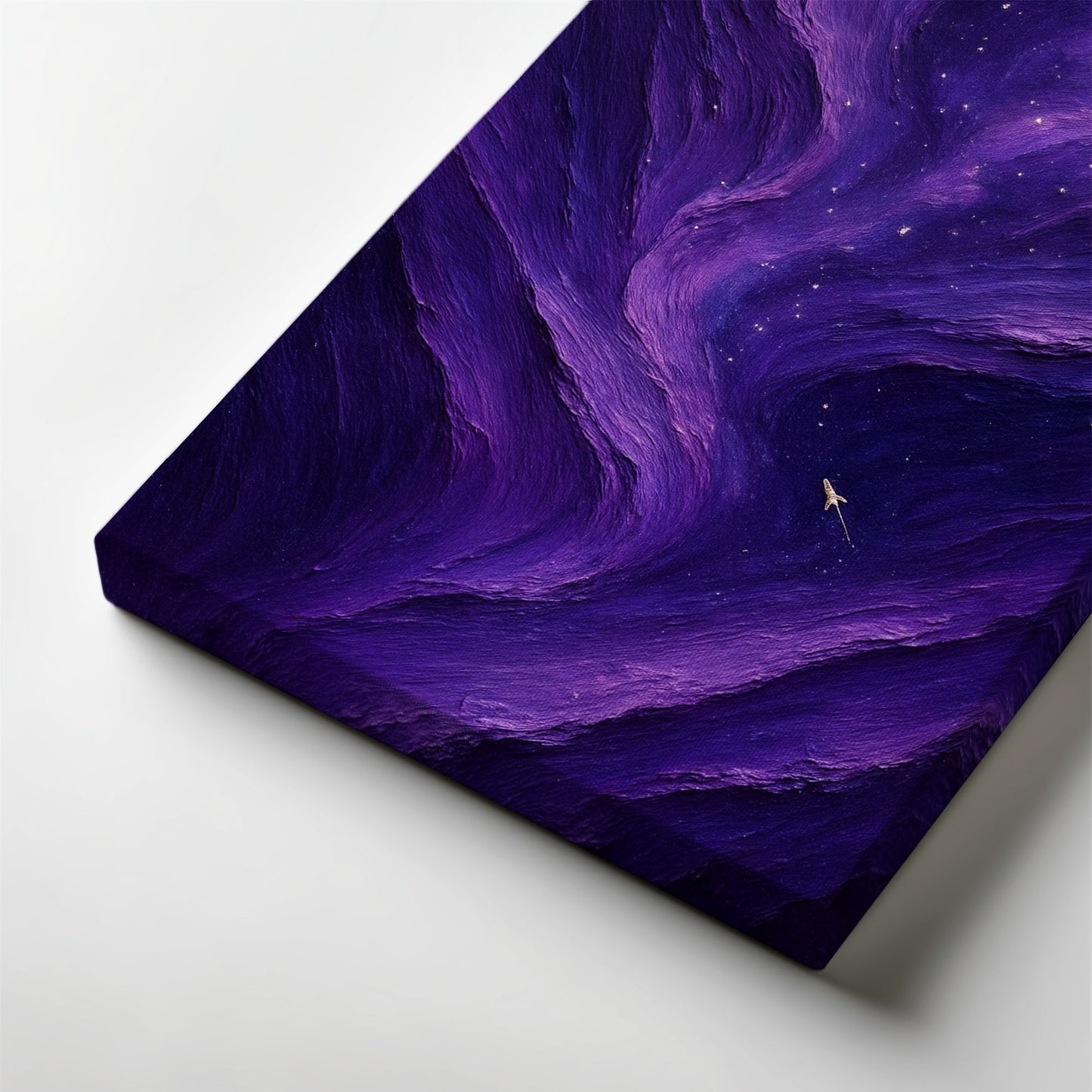 Cosmic Drift | Minimalist Abstract Night Canvas Wall Art