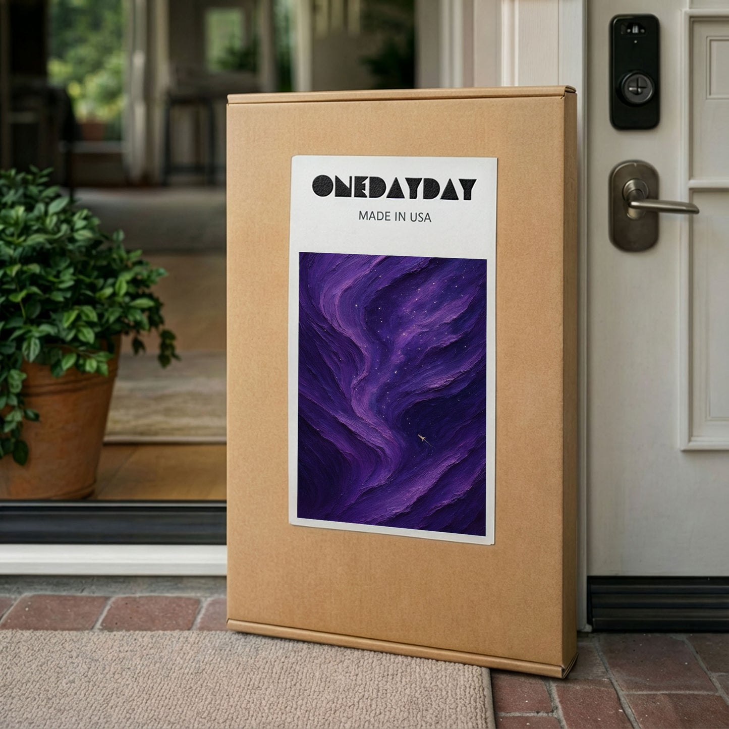 Cosmic Drift | Minimalist Abstract Night Canvas Wall Art