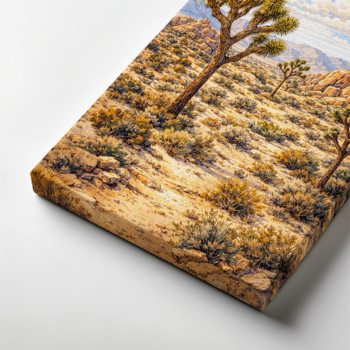 Joshua Tree National Park Canvas Art | Desert Landscape with Joshua Trees Wall Art