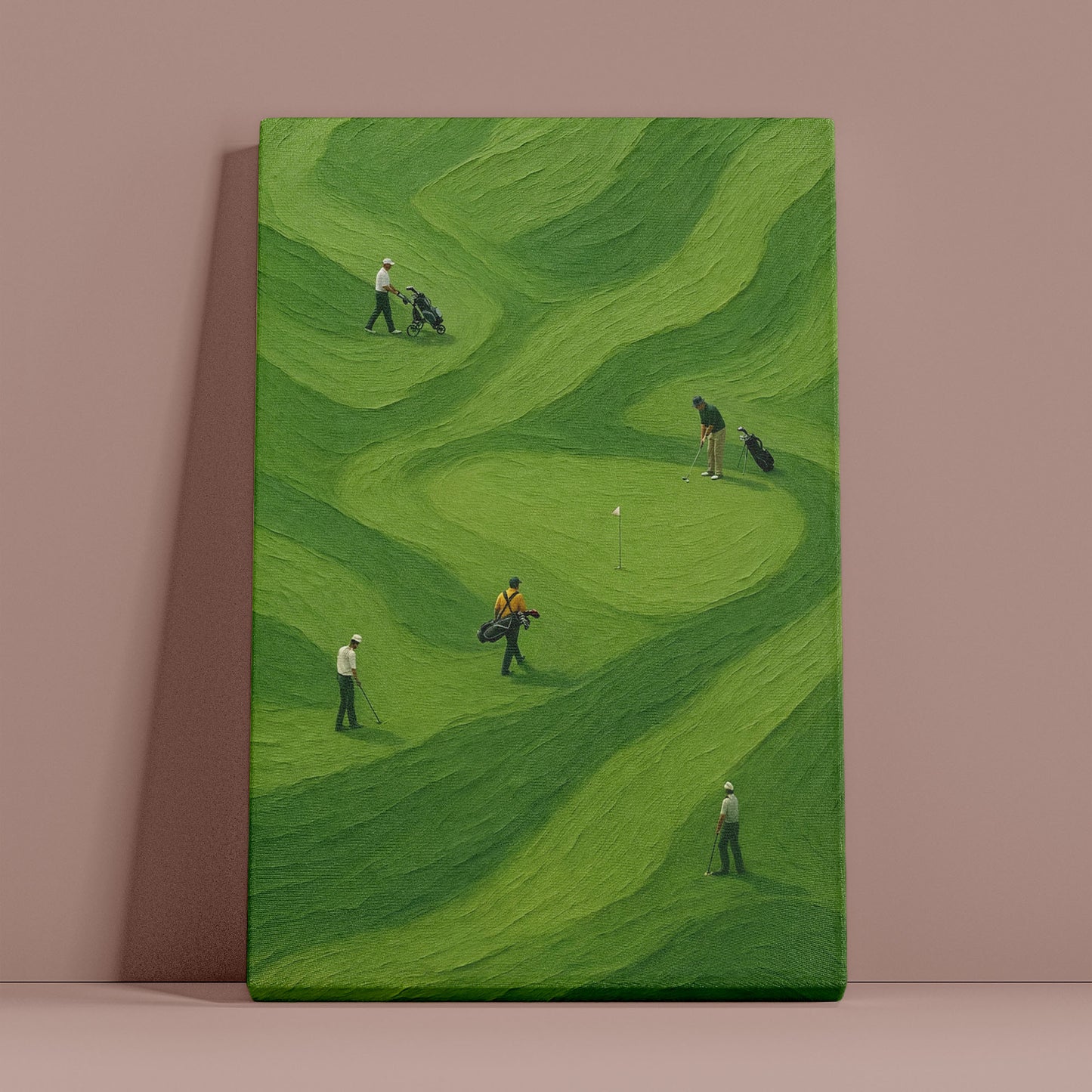 Green Course | Minimalist Golf Landscape Canvas Wall Art