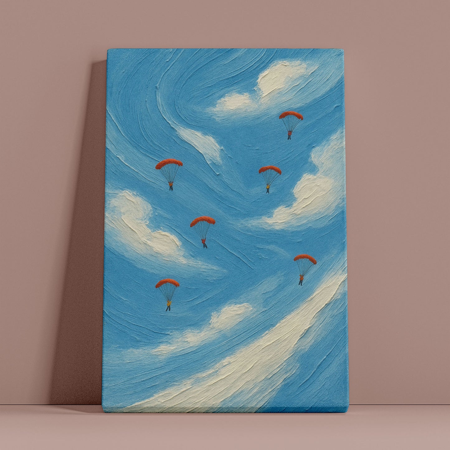 Sky Drift | Minimalist Paragliding Canvas Wall Art