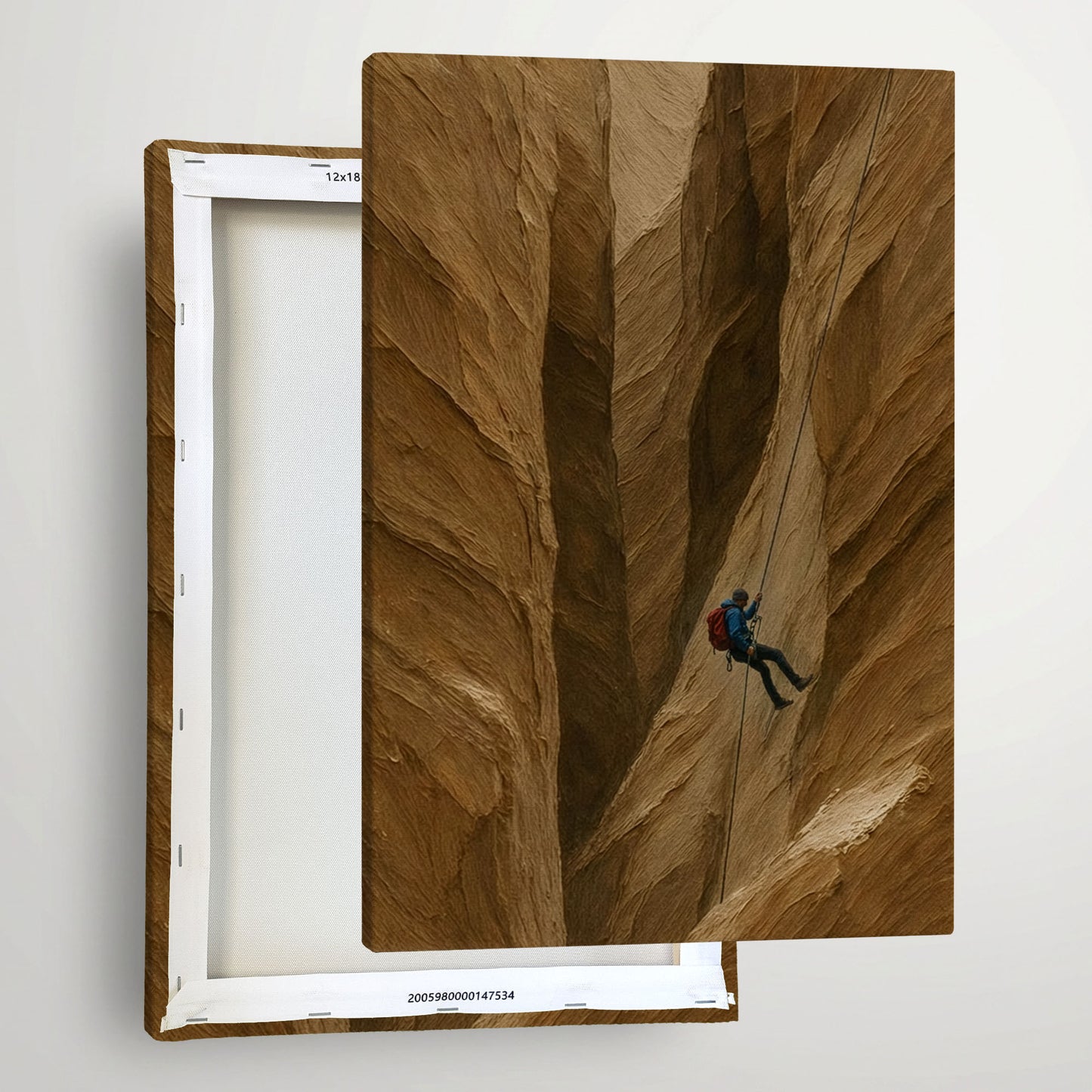 Vertical Silence | Minimalist Climbing Canvas Wall Art