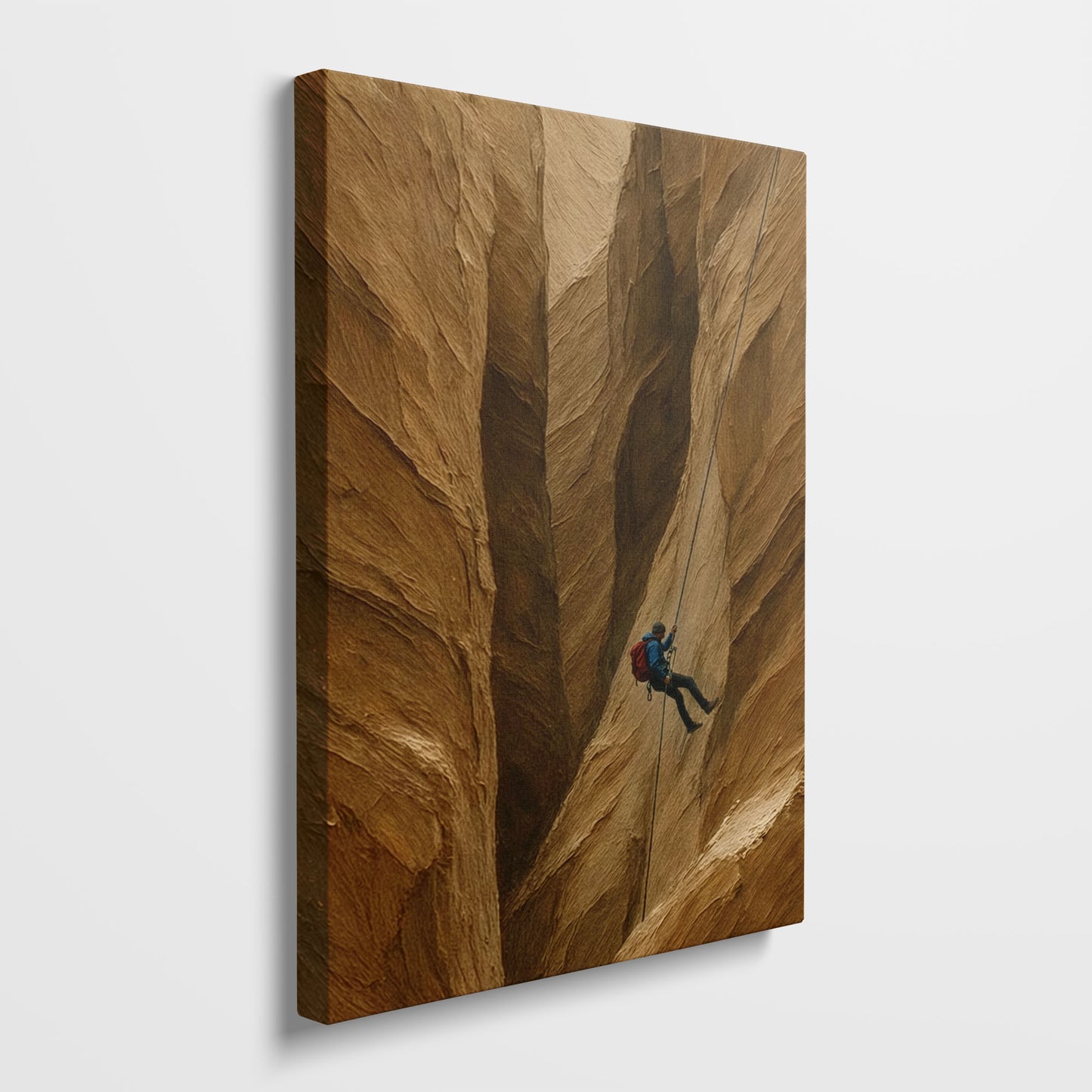 Vertical Silence | Minimalist Climbing Canvas Wall Art