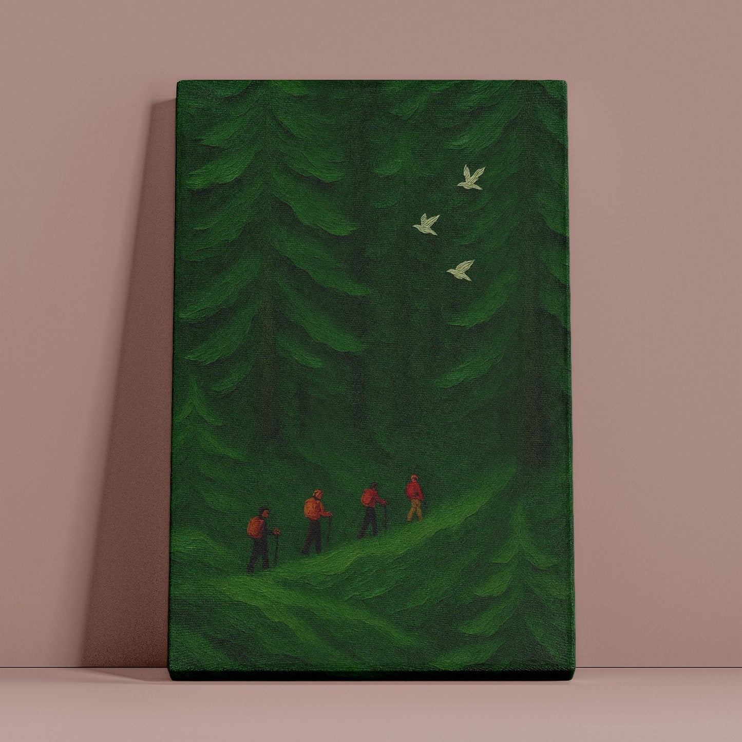 Forest Path | Minimalist Hiking Canvas Wall Art