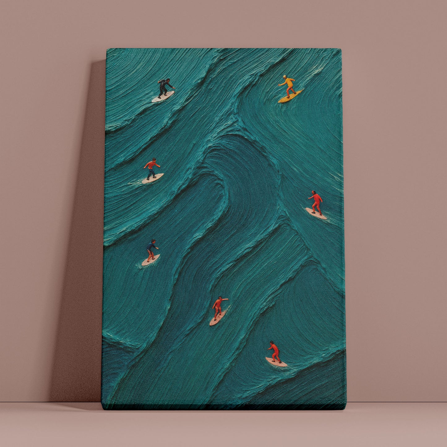 Ocean Flow | Minimalist Surfing Canvas Wall Art