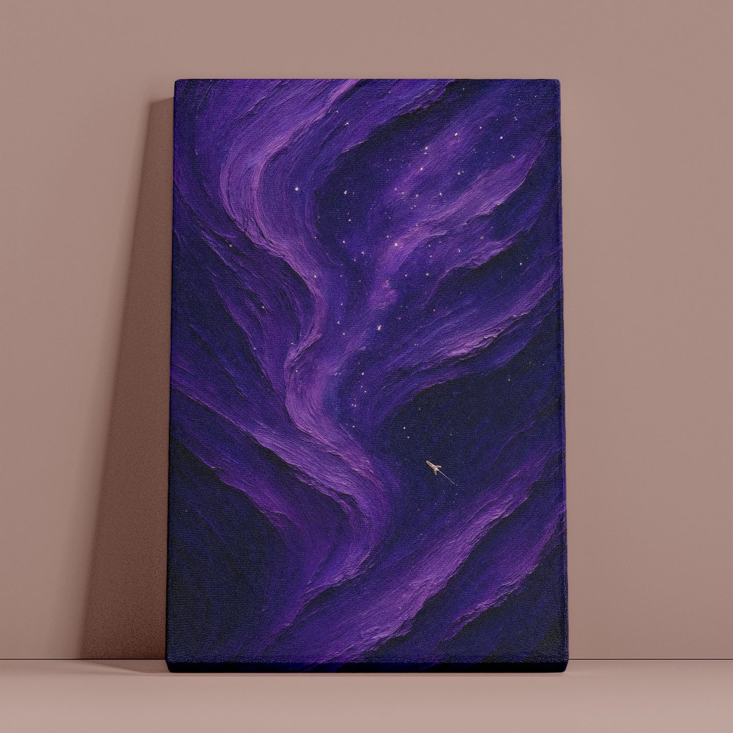 Cosmic Drift | Minimalist Abstract Night Canvas Wall Art