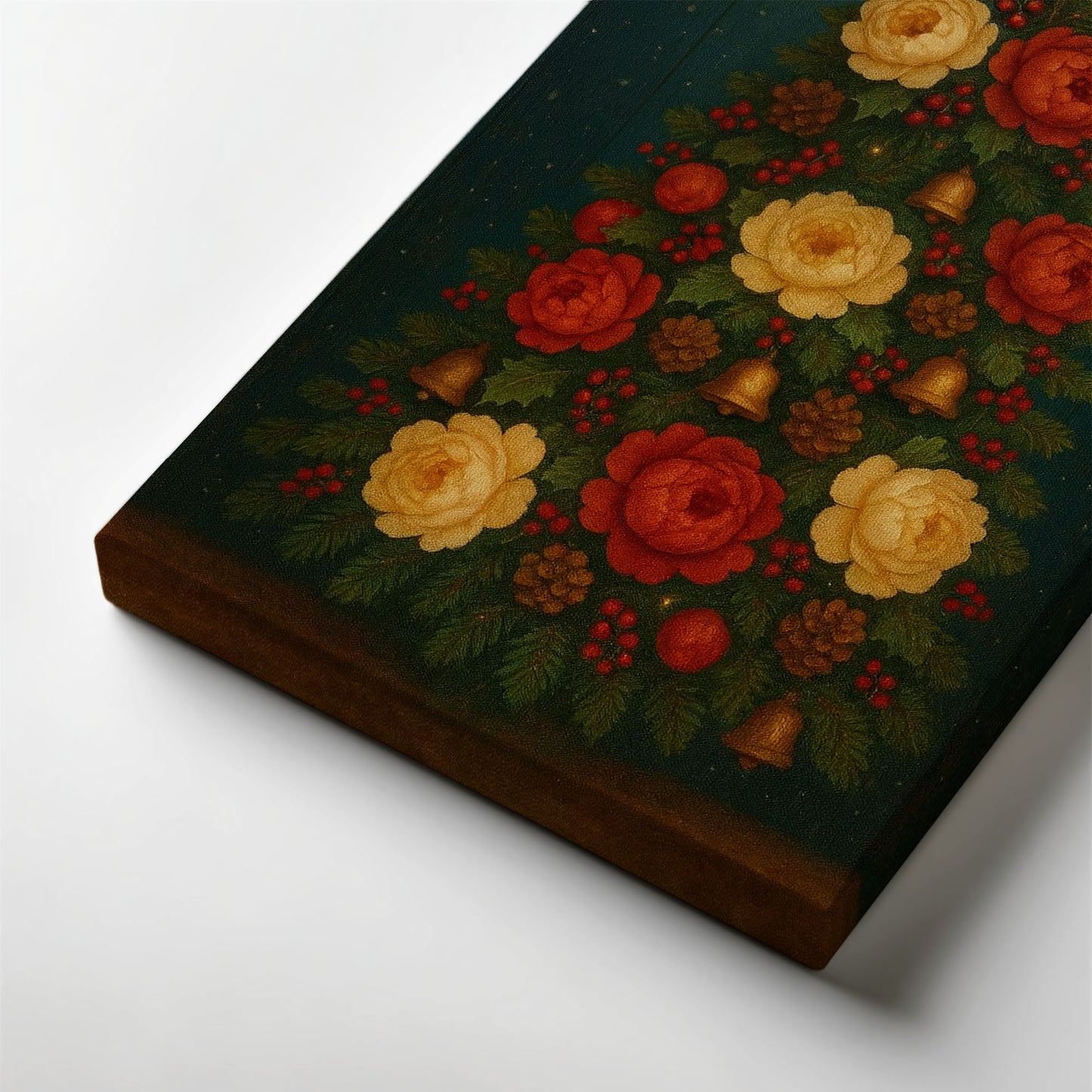 Vintage Christmas Tree Canvas Wall Art – Classic Holiday Illustration