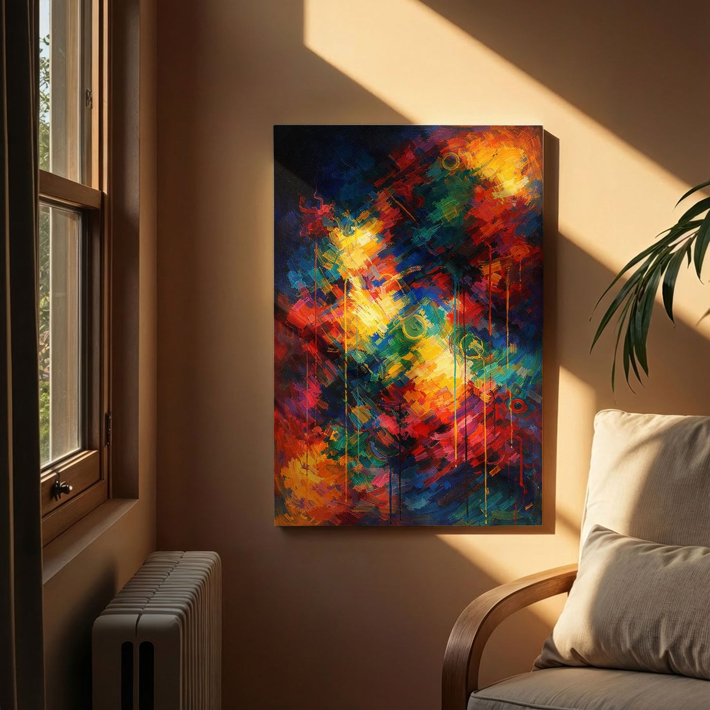Chromatic Drift – Abstract Colorful Canvas Wall Art