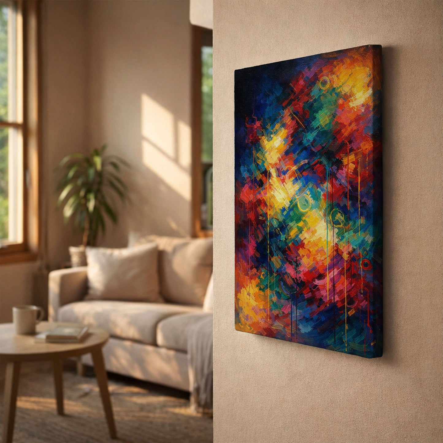 Chromatic Drift – Abstract Colorful Canvas Wall Art