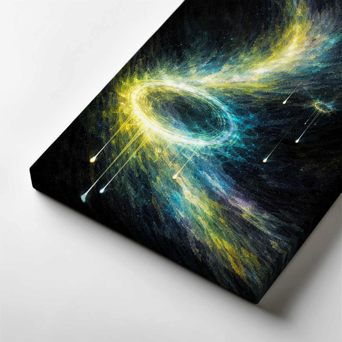 Golden Ripples – Gold Black Abstract Canvas Wall Art