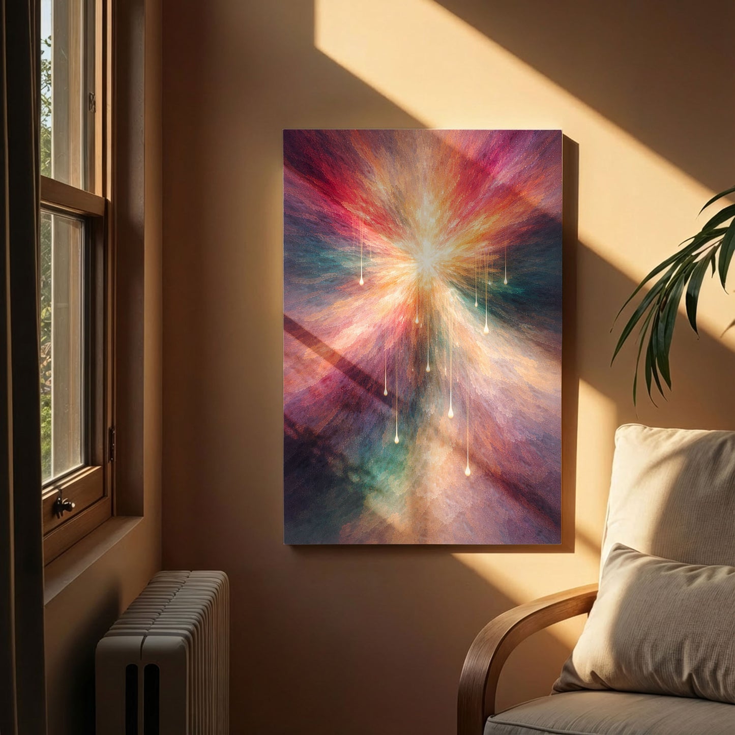 Radiant Core – Modern Abstract Canvas Wall Art