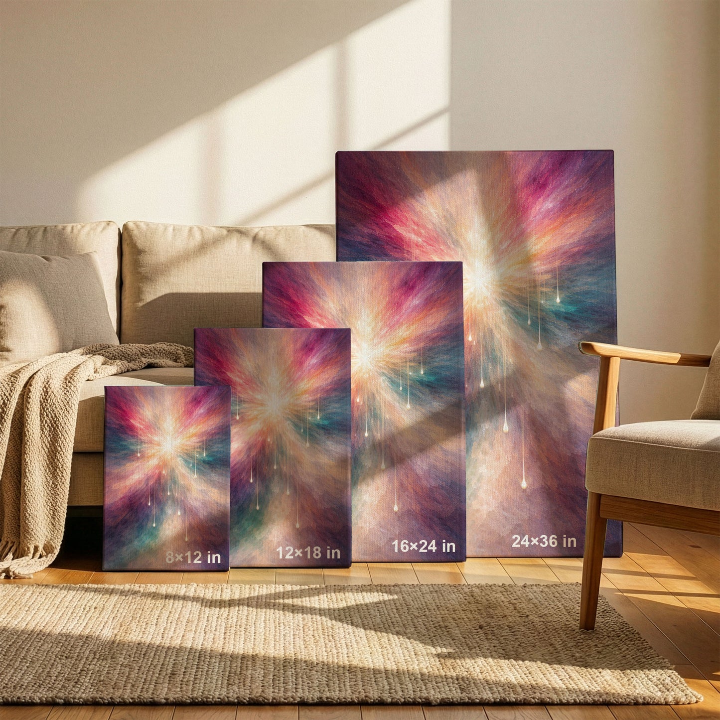Radiant Core – Modern Abstract Canvas Wall Art