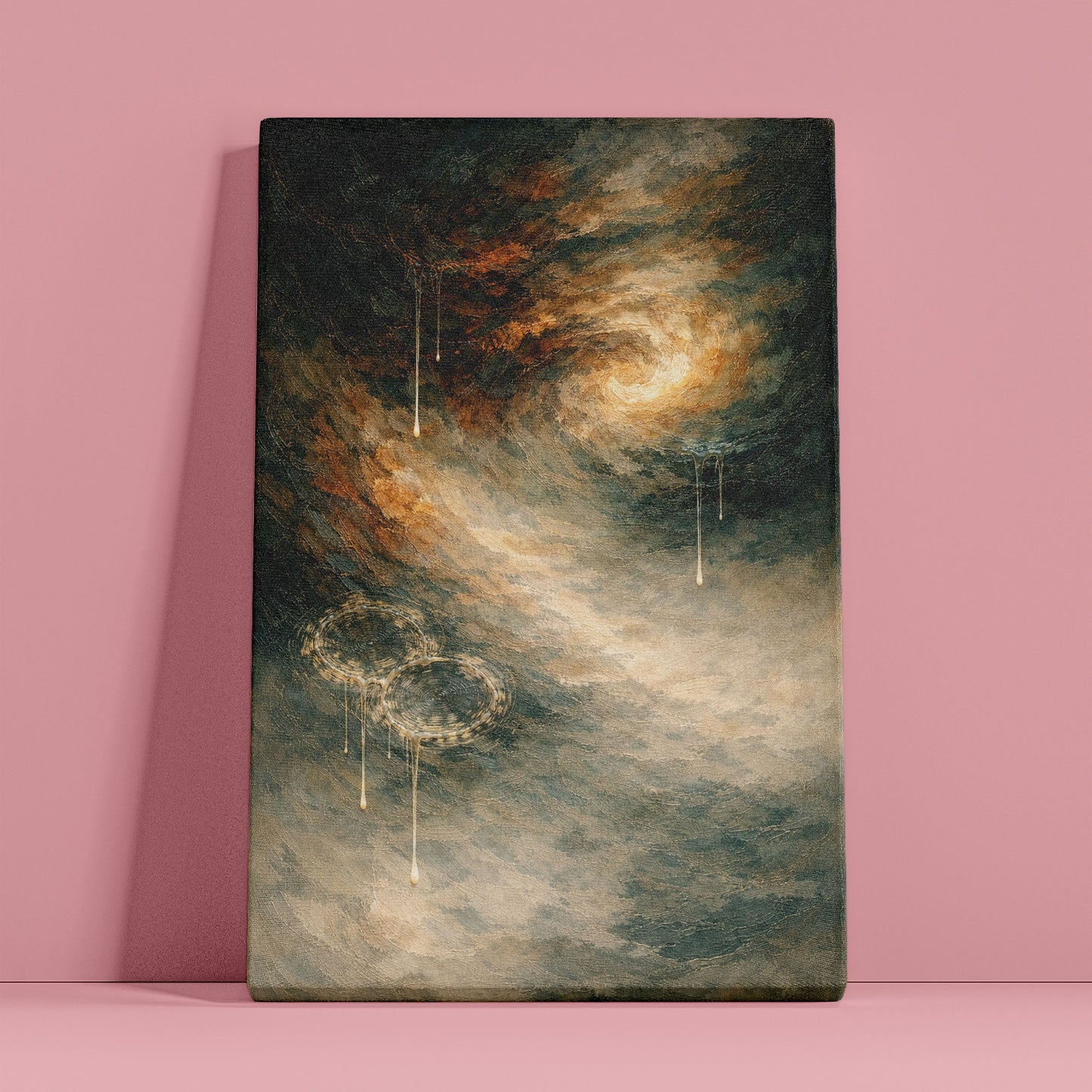 Earthbound Echo – Neutral Abstract Canvas Wall Art