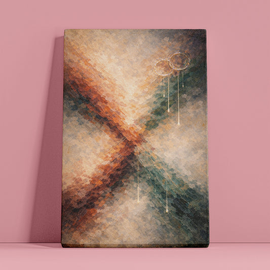 Crossing Currents – Modern Balance Abstract Canvas Wall Art