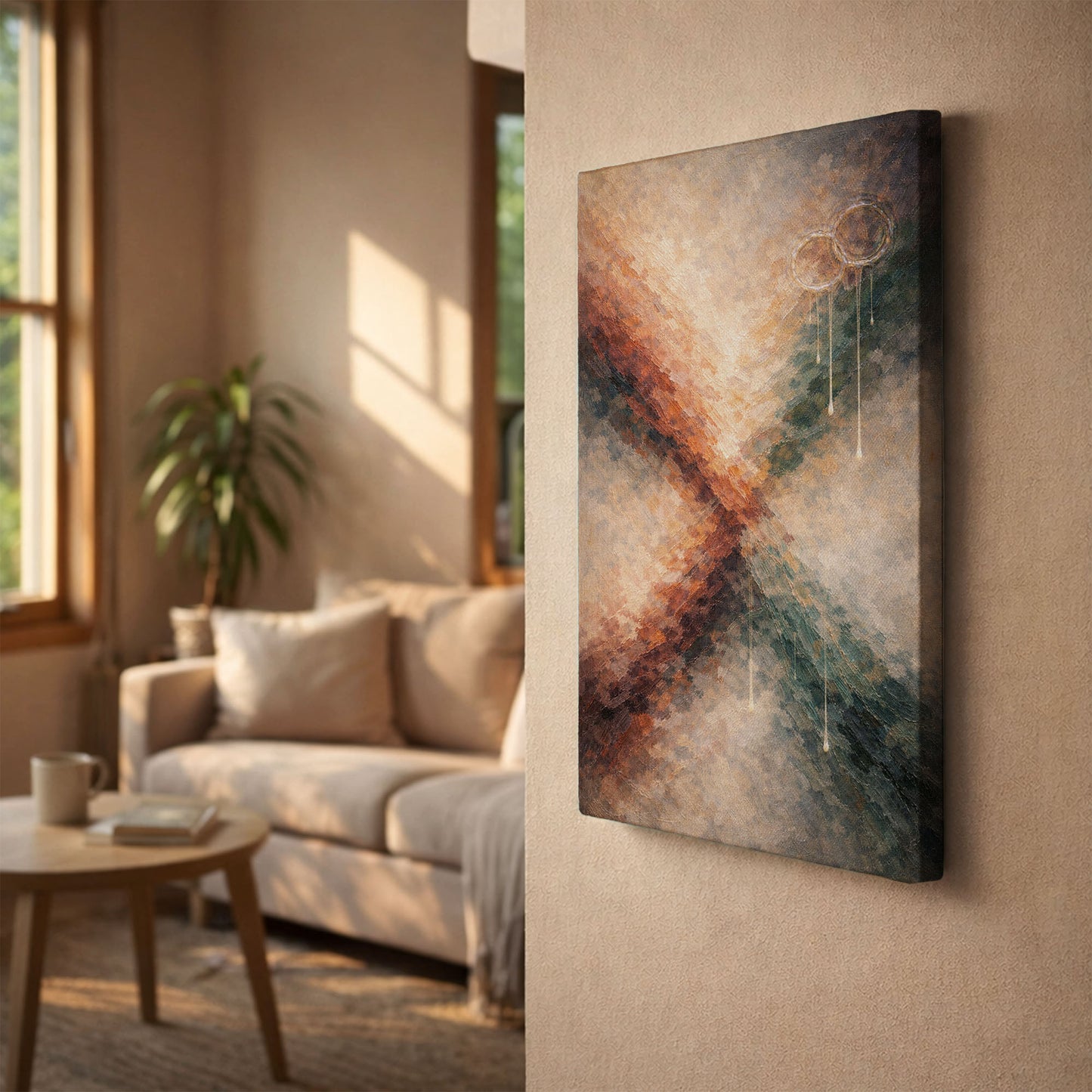 Crossing Currents – Modern Balance Abstract Canvas Wall Art