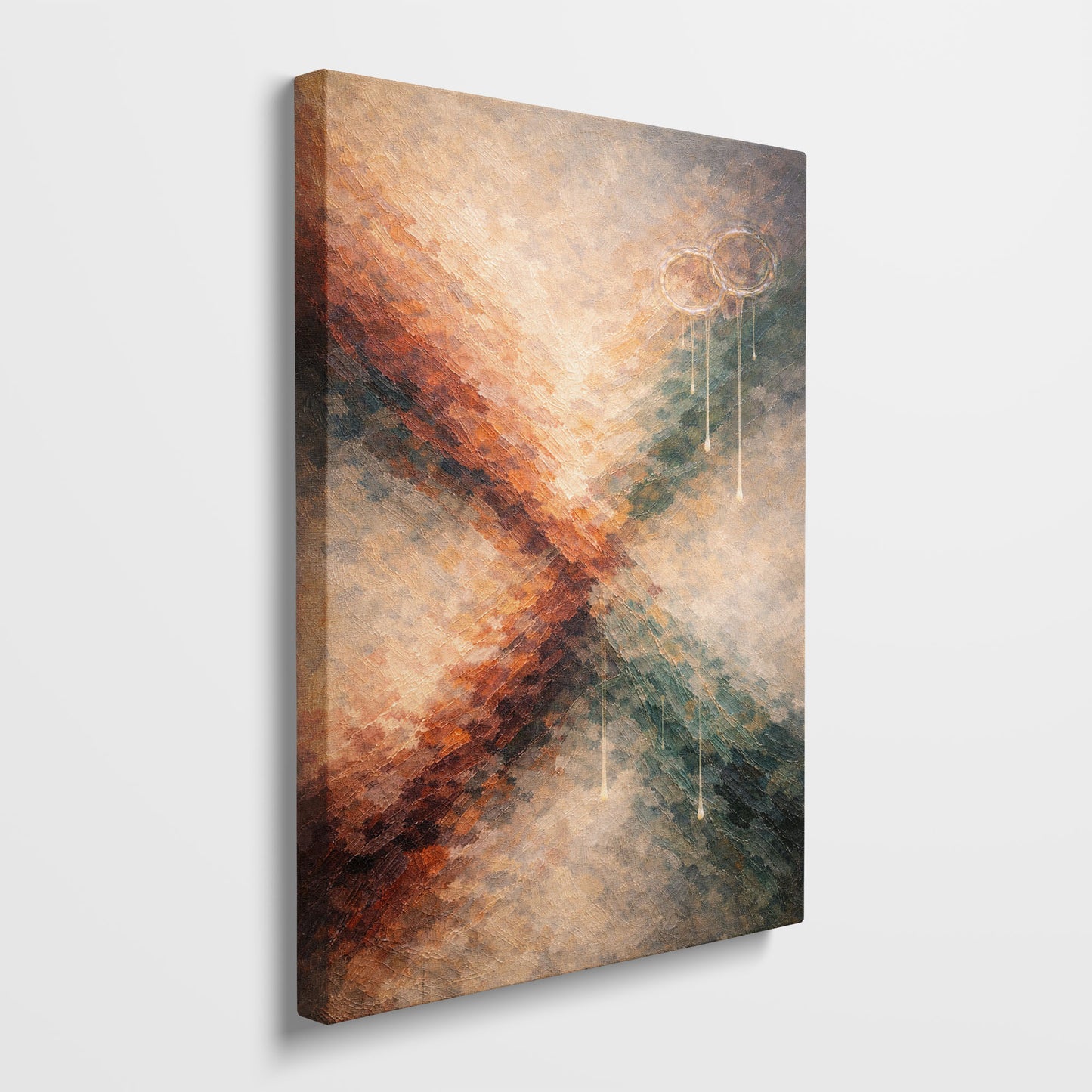 Crossing Currents – Modern Balance Abstract Canvas Wall Art