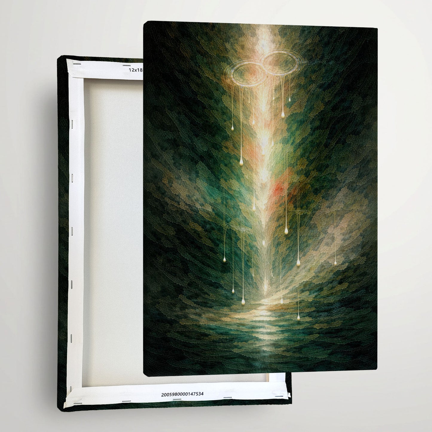 Vertical Lightfall – Vertical Abstract Canvas Wall Art