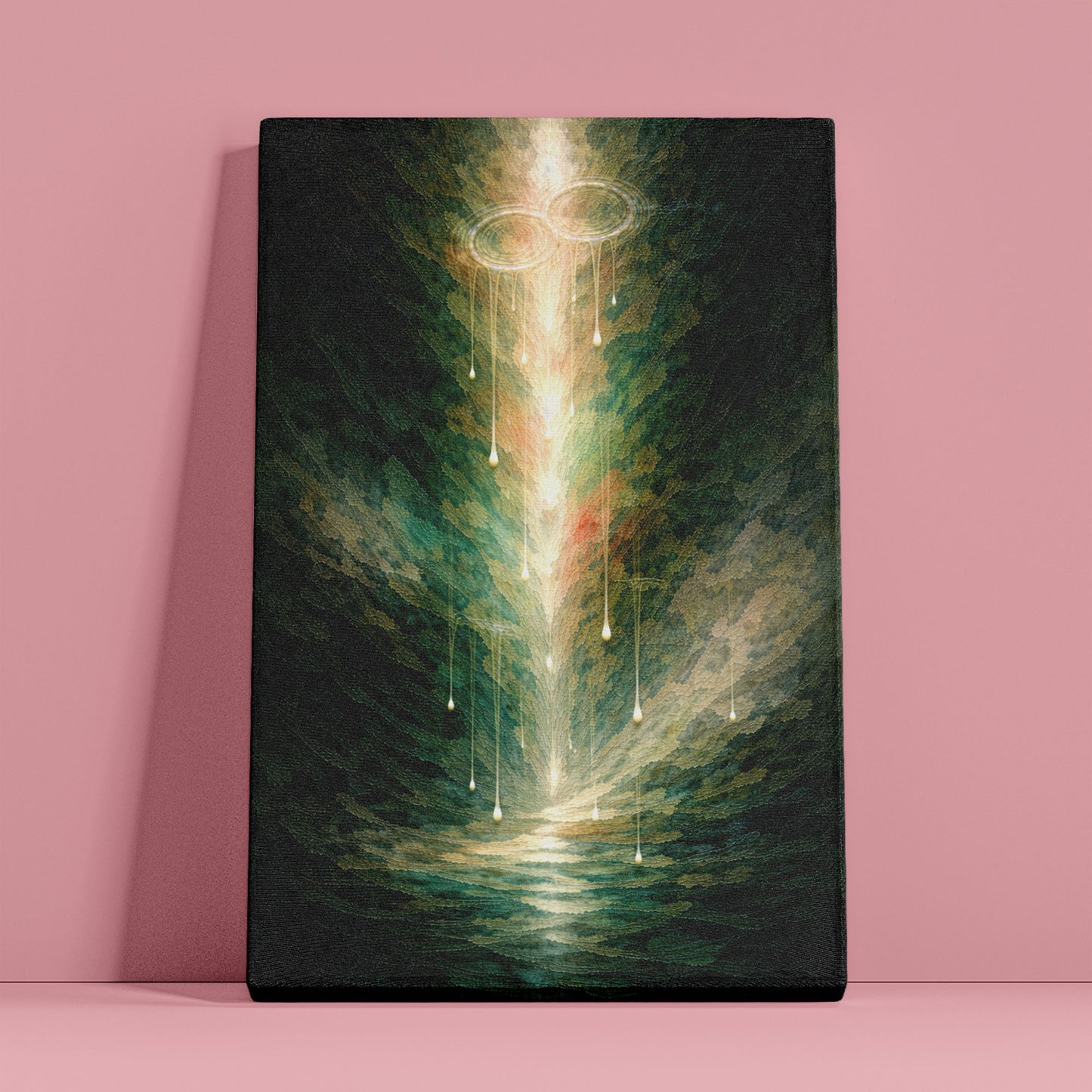 Vertical Lightfall – Vertical Abstract Canvas Wall Art