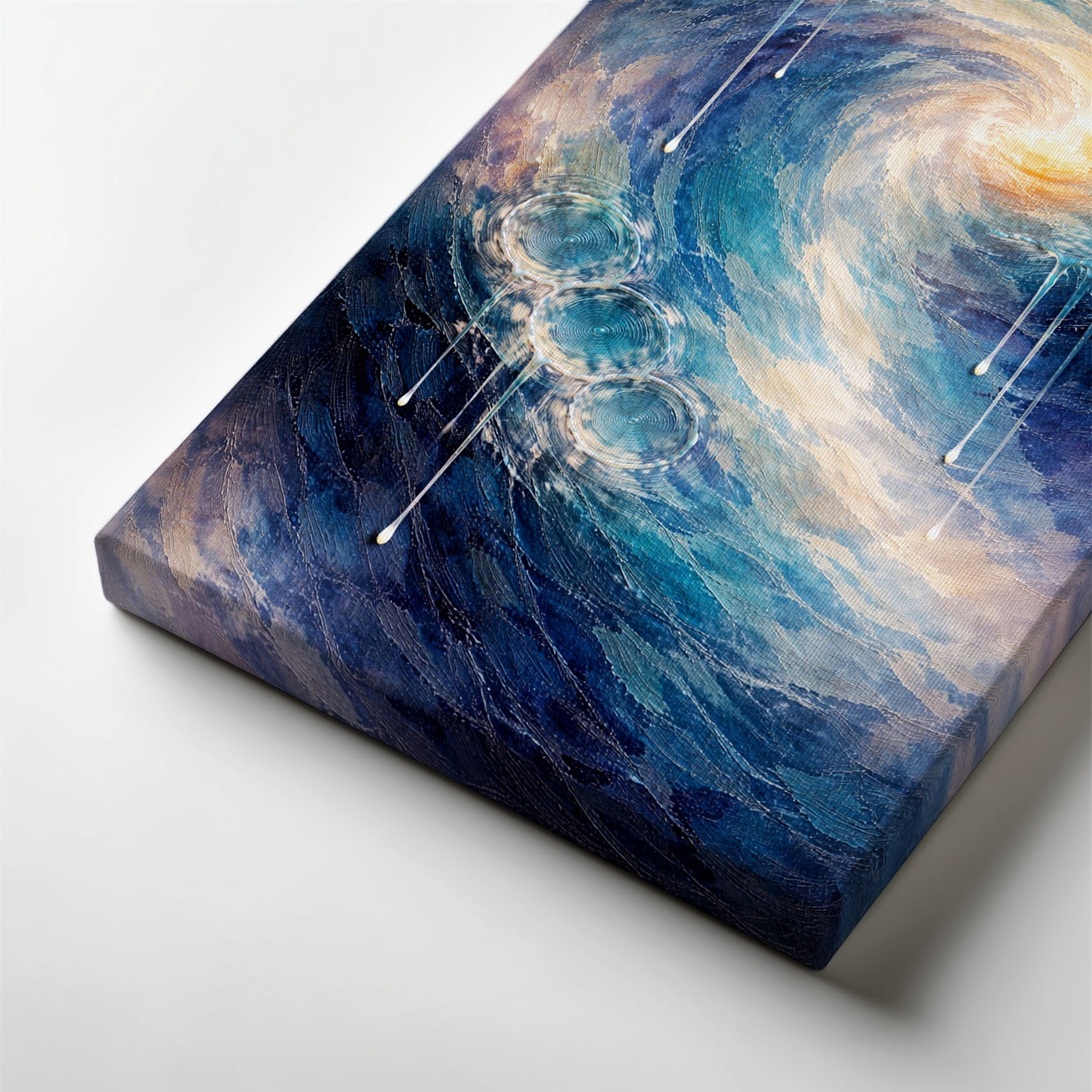 Tidal Spiral – Blue Abstract Canvas Wall Art