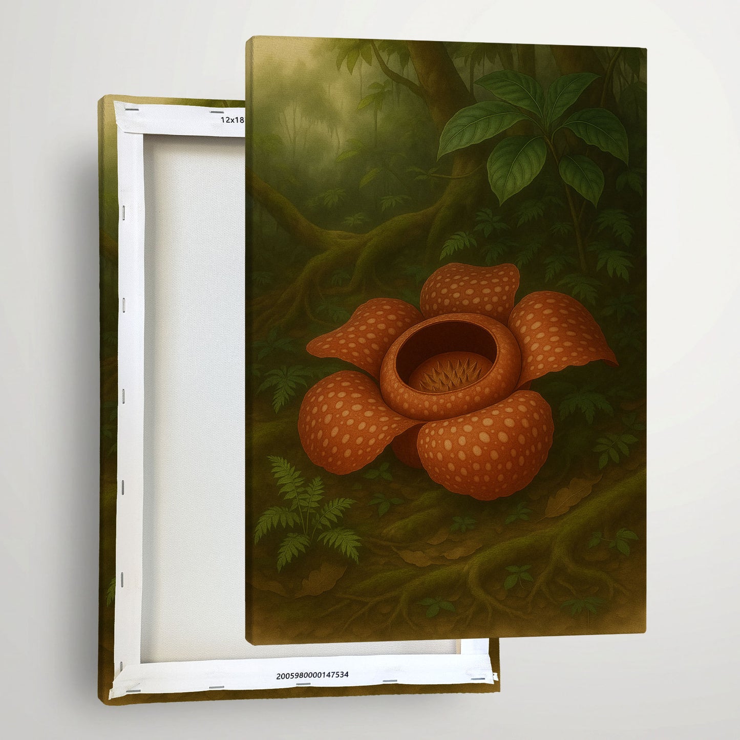 Rafflesia in the Rainforest – Vintage Botanical Canvas Wall Art