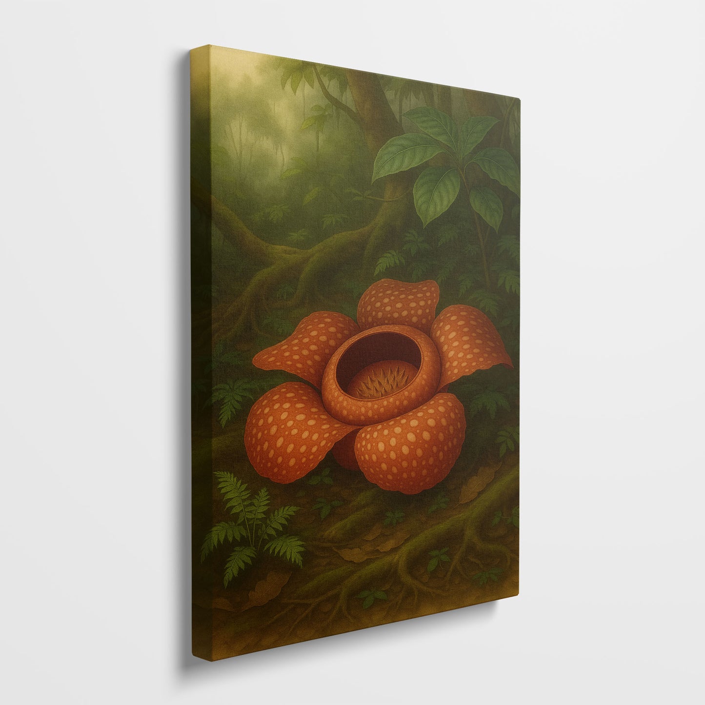 Rafflesia in the Rainforest – Vintage Botanical Canvas Wall Art