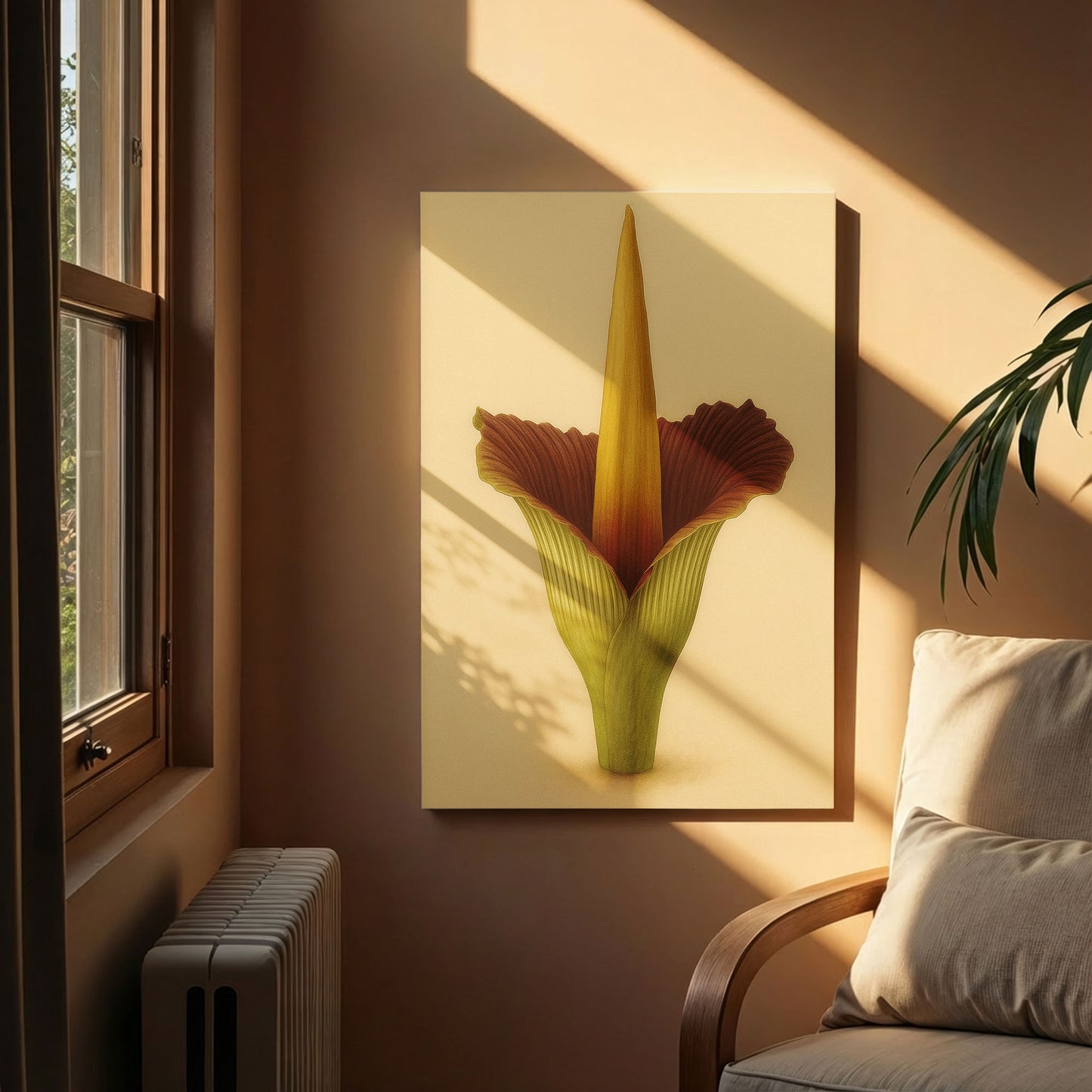 Amorphophallus Titanum – Classic Botanical Illustration Canvas Art