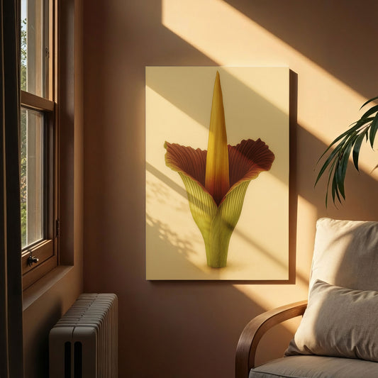 Amorphophallus Titanum – Classic Botanical Illustration Canvas Art