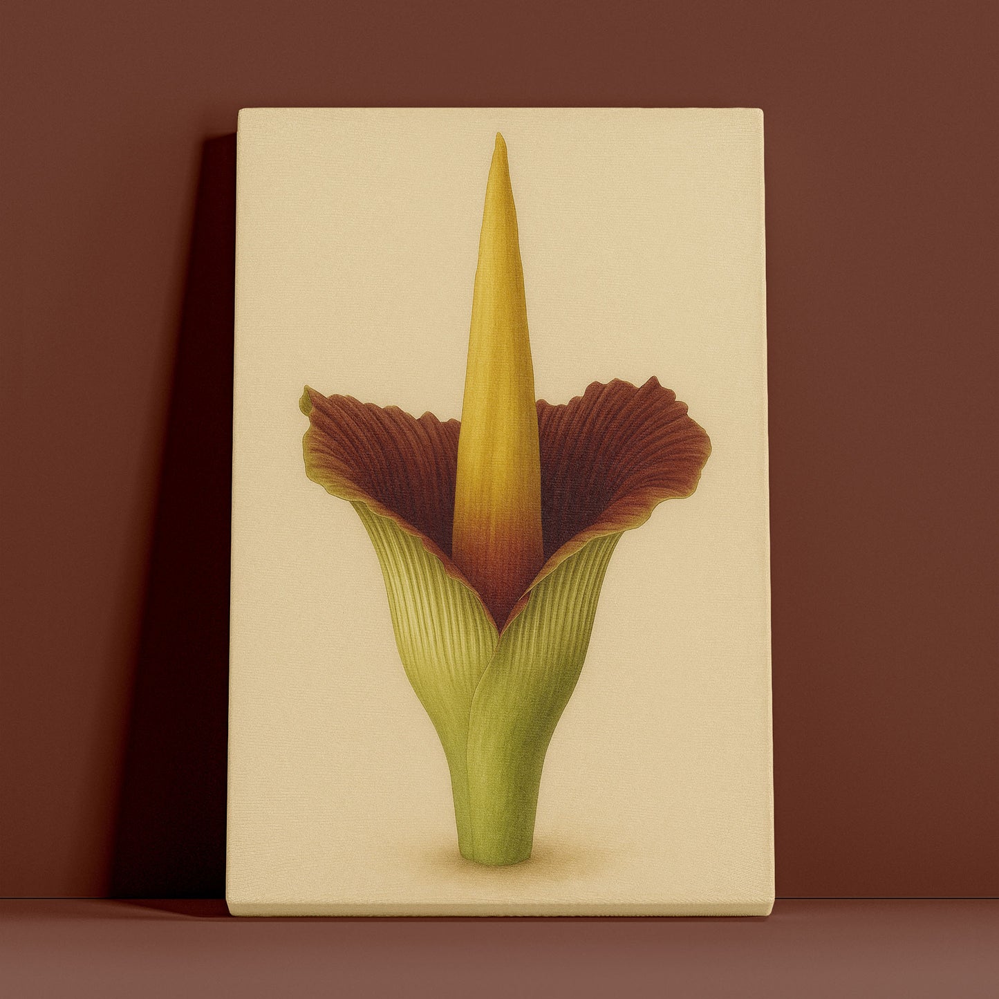 Amorphophallus Titanum – Classic Botanical Illustration Canvas Art