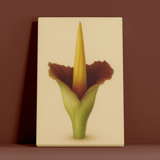 Amorphophallus Titanum – Classic Botanical Illustration Canvas Art