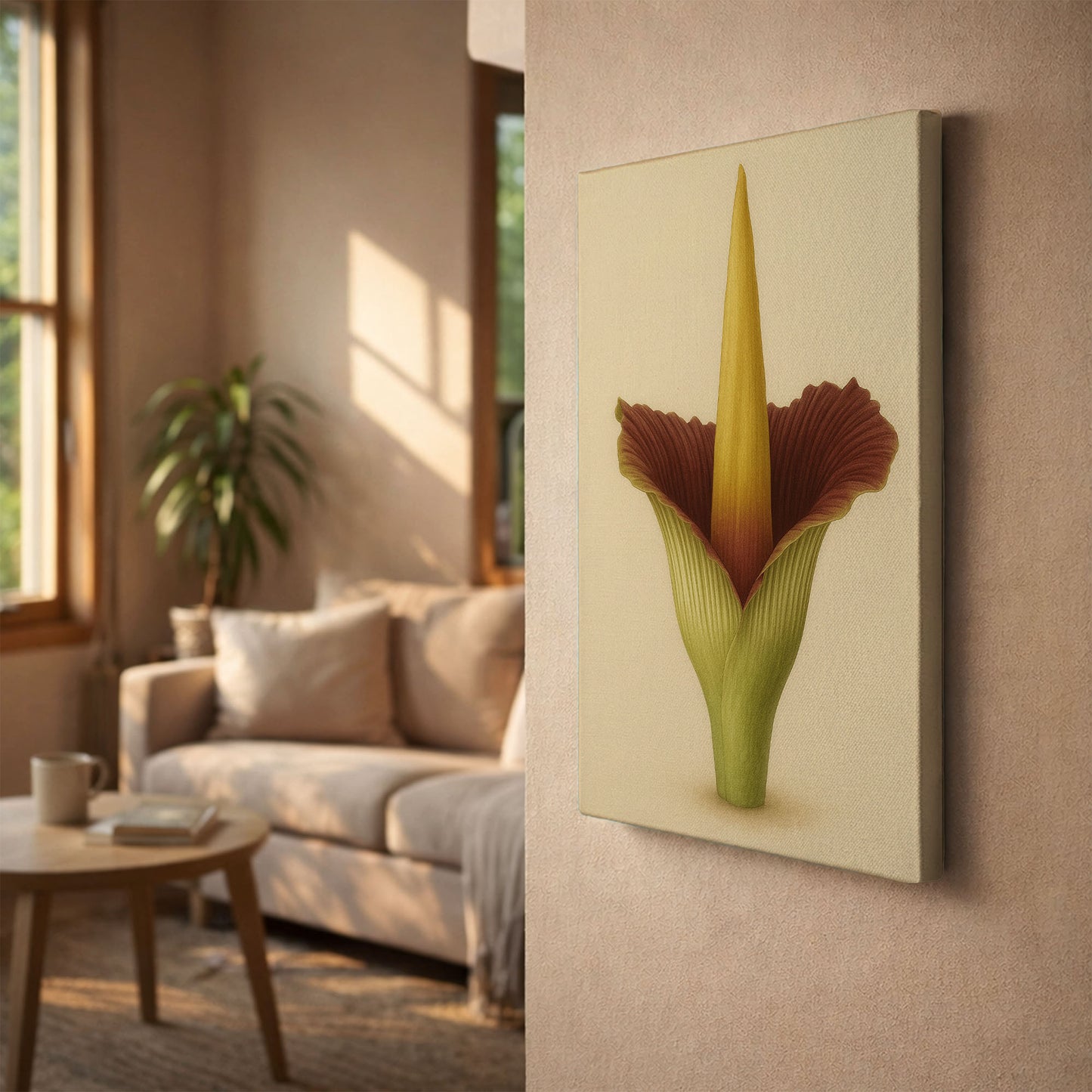 Amorphophallus Titanum – Classic Botanical Illustration Canvas Art