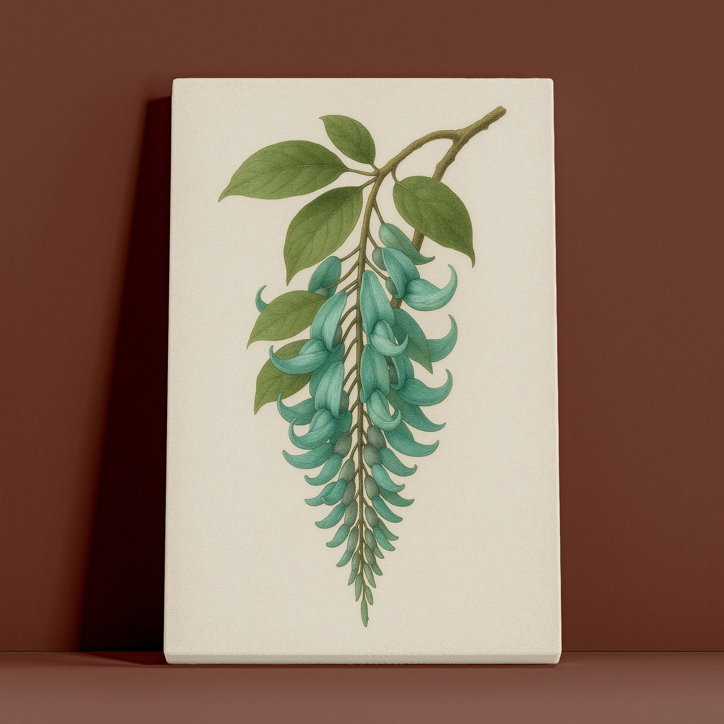 Jade Vine Study – Rare Botanical Illustration Canvas Wall Art