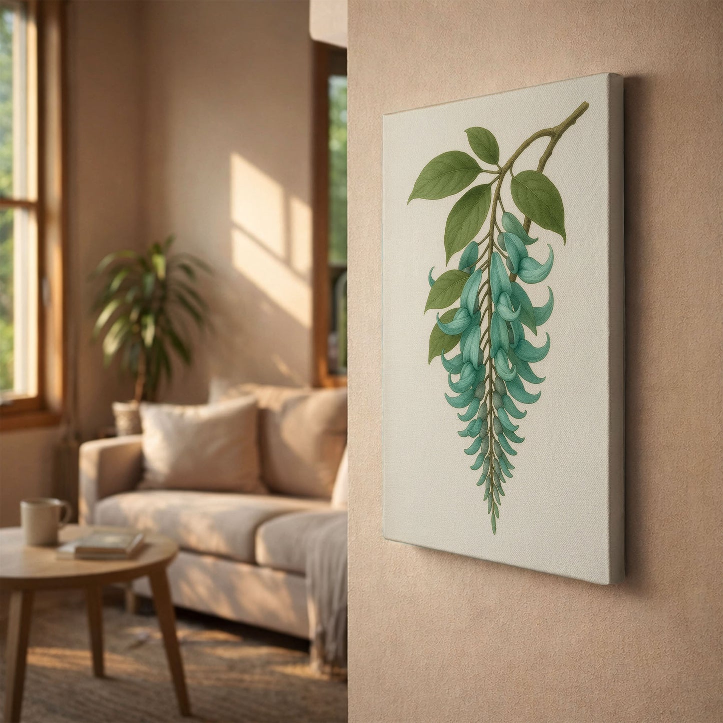 Jade Vine Study – Rare Botanical Illustration Canvas Wall Art